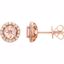 651986:60000:P 14kt Rose Morganite & 1/5 CTW Diamond Earrings 