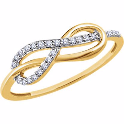 651889:60000:P 14kt Yellow 1/10 CTW Diamond Infinity-Style Knot Ring