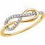 651889:60000:P 14kt Yellow 1/10 CTW Diamond Infinity-Style Knot Ring