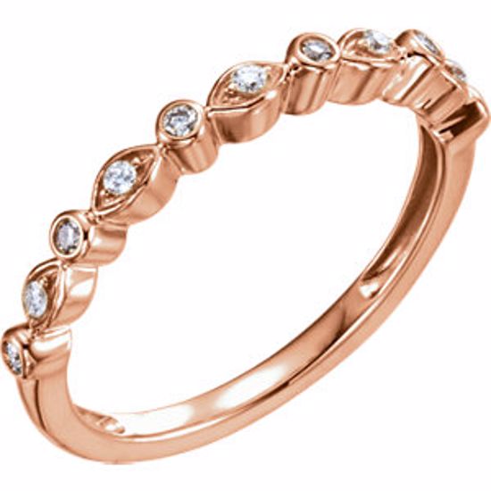 652010:102:P 14kt Rose 1/8 CTW Diamond Stackable Anniversary Band