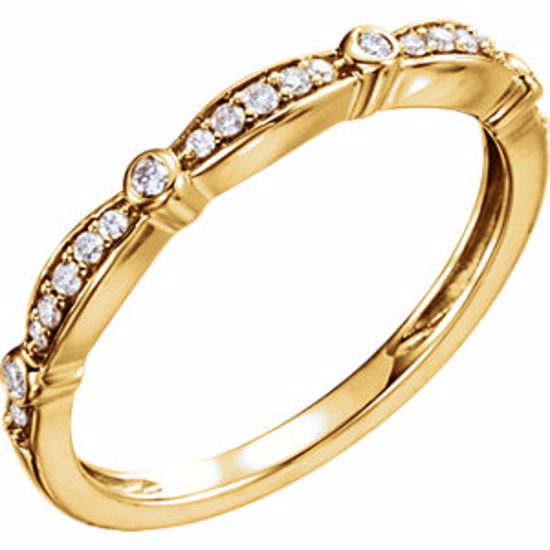 652011:101:P 14kt Yellow 1/8 CTW Diamond Stackable Anniversary Band