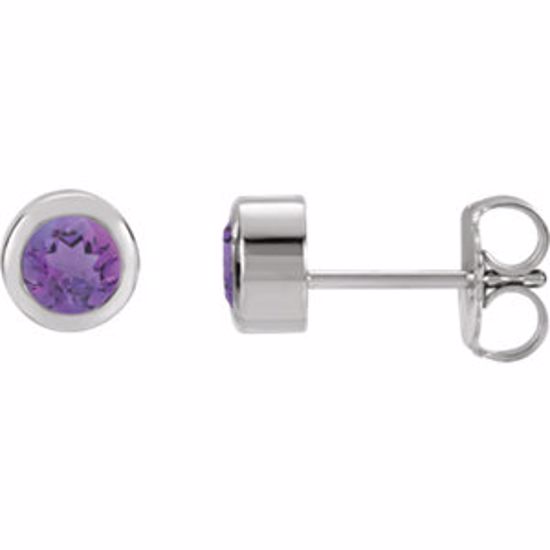 61086:60034:P Sterling Silver Imitation Amethyst Earrings 