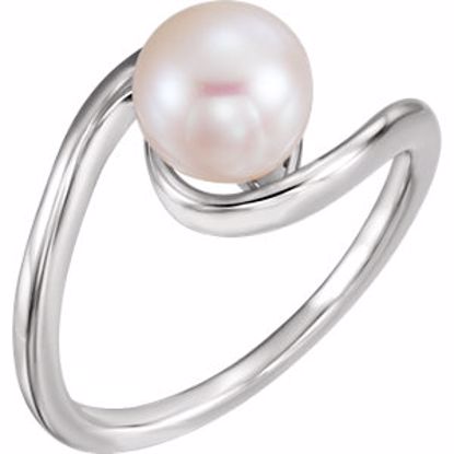 6483:6003:P 14kt White 8mm Freshwater Cultured Pearl Ring