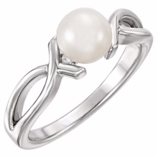 6487:6000:P 14kt White Freshwater Cultured Pearl Ring