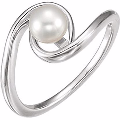 6483:6000:P 14kt White 6mm Freshwater Cultured Pearl Ring