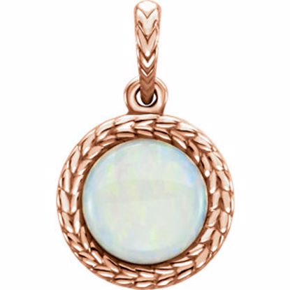 86283:6002:P 14kt Rose Opal Pendant