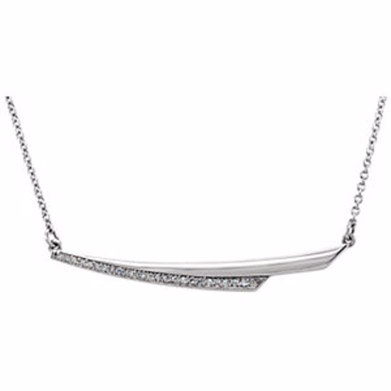 86293:6001:P 14kt White .08 CTW Diamond 17.5" Necklace