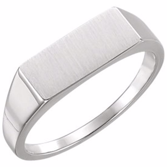 9824:104:P Platinum Men's Rectangle Signet Ring