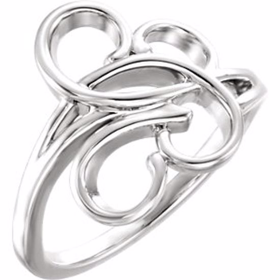 51524:105:P Platinum Freeform Ring