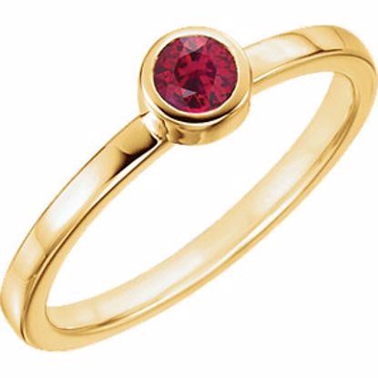 71806:6020:P 14kt Yellow Ruby Bezel Ring