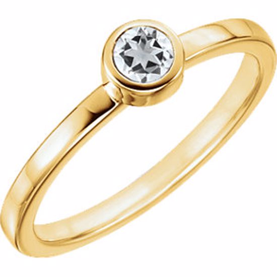 71806:6015:P 14kt Yellow Diamond Bezel Ring