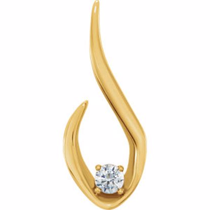 86295:6001:P 14kt Yellow 1/10 CTW Diamond Pendant