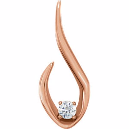 86295:6002:P 14kt Rose 1/10 CTW Diamond Pendant