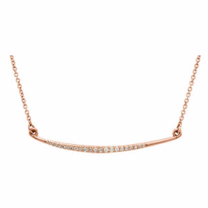 86291:6002:P 14kt Rose 1/8 CTW Diamond 16" Necklace