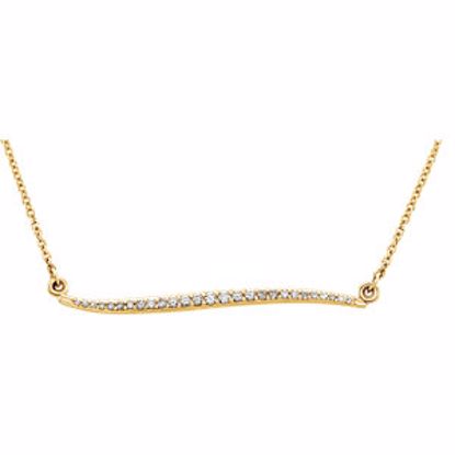 86290:6001:P 14kt Yellow 1/6 CTW Diamond 17.5" Necklace