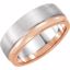 51337:137:P 14kt White & Rose 6.75mm Band Size 8