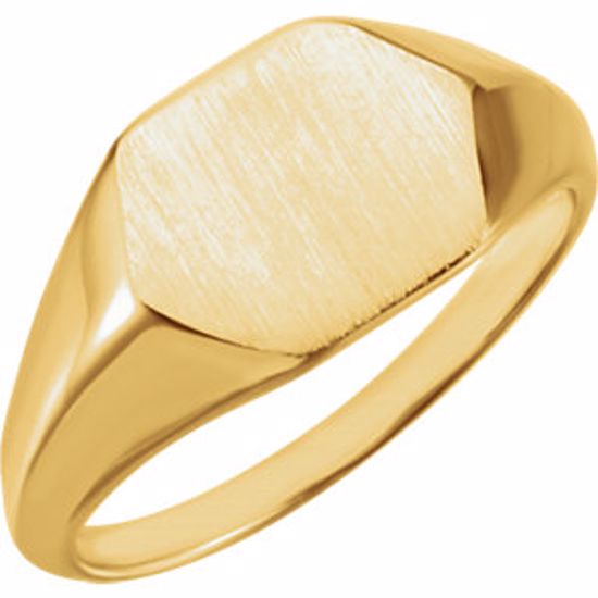 51554:102:P 14kt Yellow Signet Ring