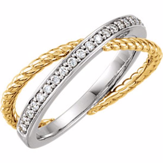 122753:6000:P 14kt Yellow & White 1/5 CTW Diamond Ring