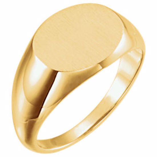 9823:102:P 14kt Yellow Signet Ring