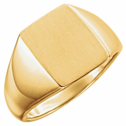 9822:107:P 14kt Yellow 15x12mm Signet Ring