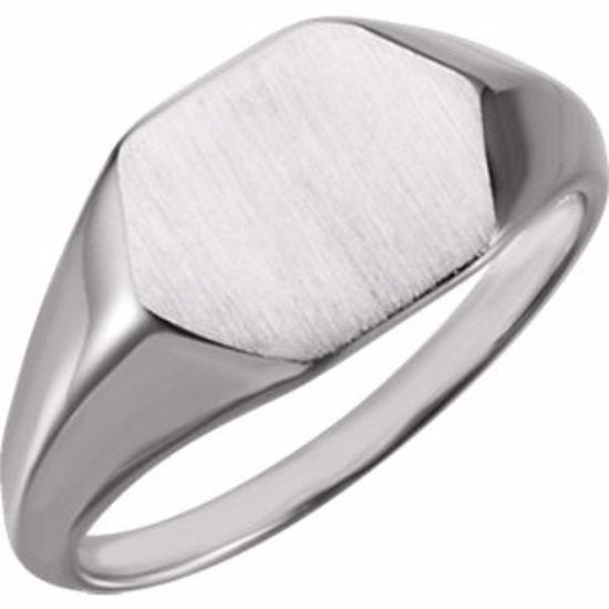51554:105:P Platinum Signet Ring
