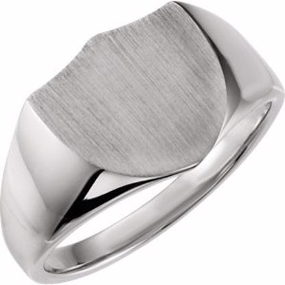 9825:105:P Platinum Signet Ring