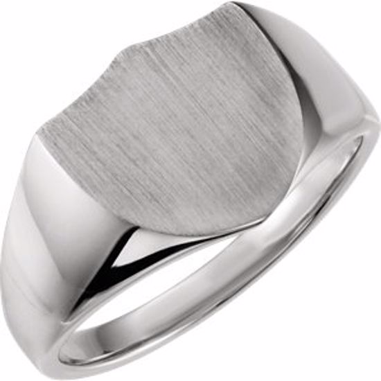 9825:105:P Platinum Signet Ring