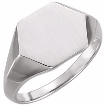 9826:104:P Platinum 14mm Signet Ring