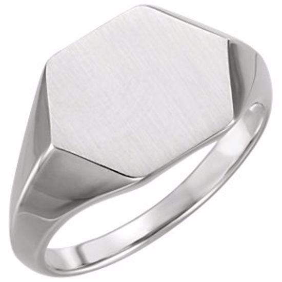 9826:104:P Platinum 14mm Signet Ring