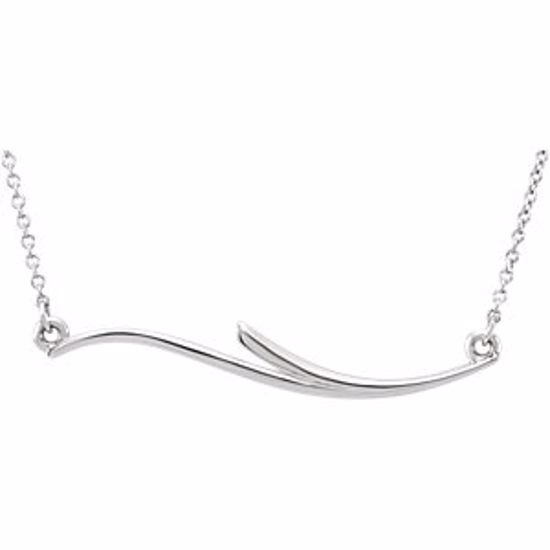 86299:101:P 14kt White Freeform 17.5" Necklace