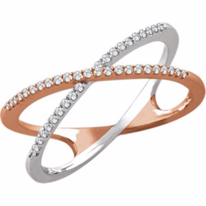 651752:60004:P 14kt Rose & White 1/6 CTW Diamond Ring Size 7