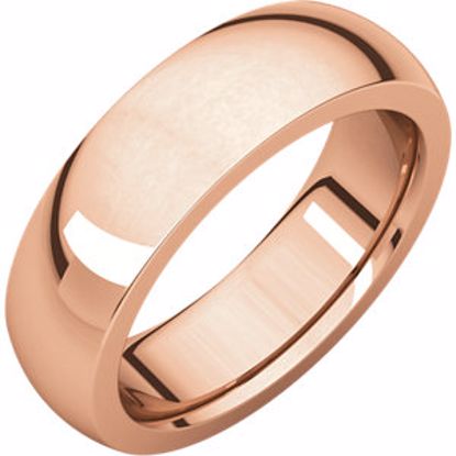 IRH7.5:100:P 14kt Rose 6 mm Heavy comfort Fit Band