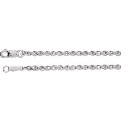 CH1040:60001:P Sterling Silver 2mm Rope 16" Chain with Lobster Clasp