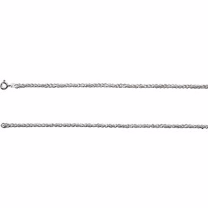 CH1040:60004:P Sterling Silver 2mm Rope 18" Chain with Spring Ring