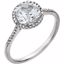652049:60004:P Sterling Silver Created White Sapphire & .01 CTW Diamond Ring