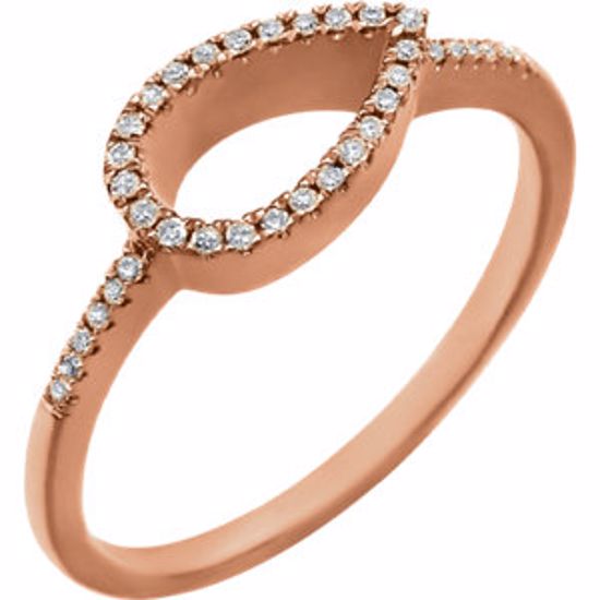 652035:60001:P 14kt Rose 1/10 CTW Diamond Geometric Ring