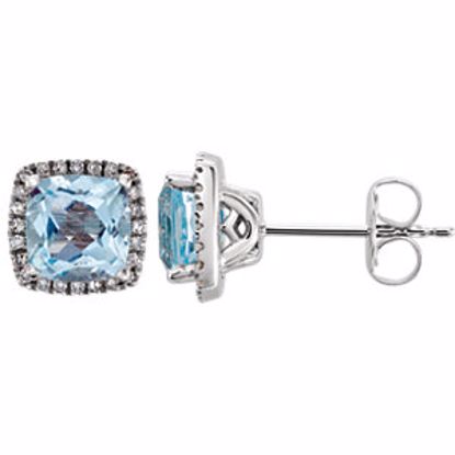 652047:60001:P 14kt White Sky Blue Topaz & 1/8 CTW Diamond Earrings