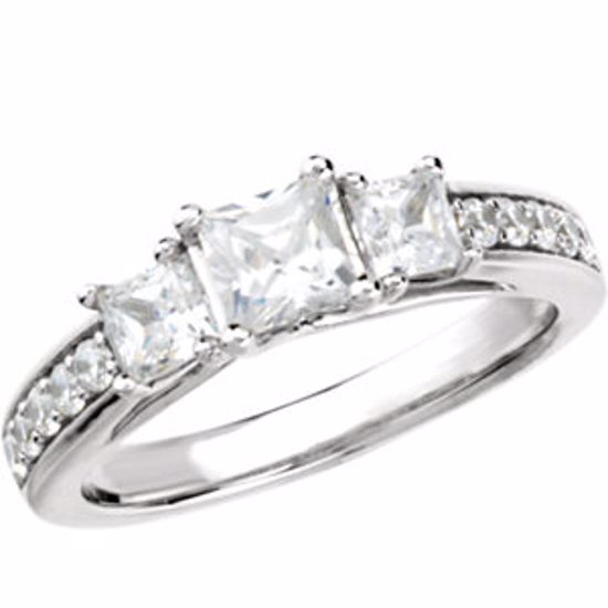 64722:101:P 14kt White 7/8 CTW Diamond Engagement Ring Size 4.5