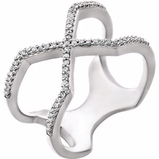 652034:60000:P 14kt White 1/6 CTW Diamond Geometric Ring