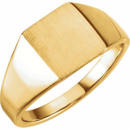 9828:102:P 14kt Yellow Signet Ring