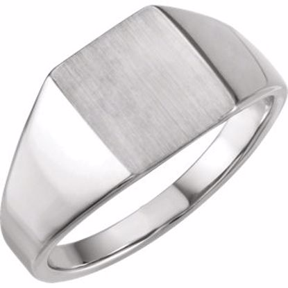 9828:103:P Platinum Signet Ring