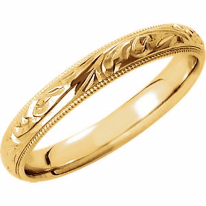 51099:125:P 14kt Yellow 3mm Comfort-Fit Band Size 9