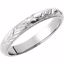 51100:123:P 14kt White 3mm Hand-Engraved Band Size 8.5