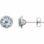 652050:60003:P Sterling Silver Aquamarine & .01 CTW Diamond Earrings