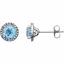 652050:60012:P Sterling Silver Sky Blue Topaz & .01 CTW Diamond Earrings