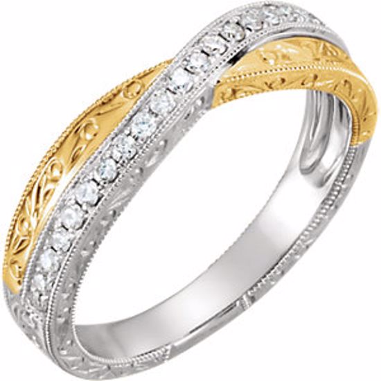 652025:101:P 14kt Yellow & White 1/5 CTW Diamond Anniversary Band