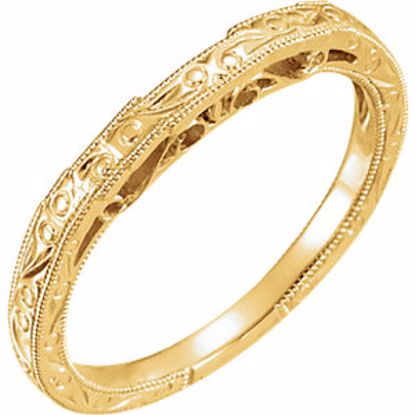 652053:105:P 14kt Yellow Hand Engraved Band for 5.8mm Round Ring