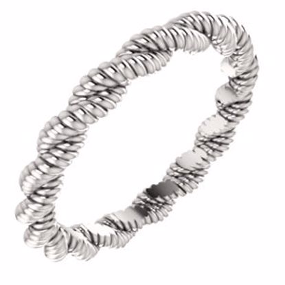 254:1911:P Sterling Silver Twisted Rope Band Size 4.5