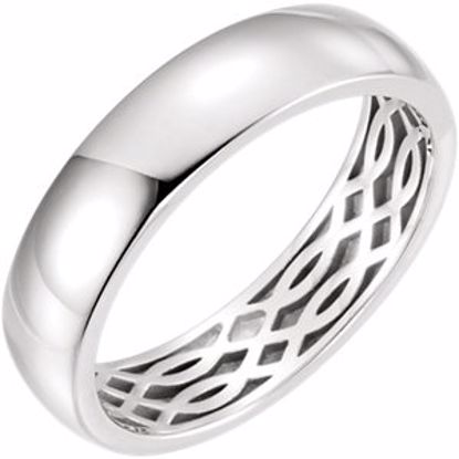 51564:807:P Platinum 6mm Lattice Design Band Size 7