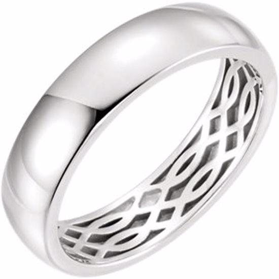 51564:811:P Platinum 6mm Lattice Design Band Size 11